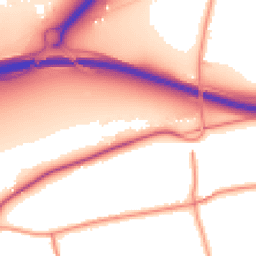 Daytime road noise heatmap for GU10 1LA