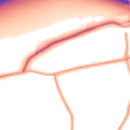 Daytime road noise heatmap for GU10 1LH