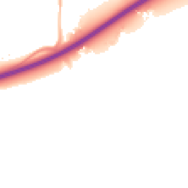 Night-time road noise heatmap for GU10 1PF