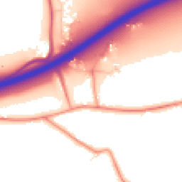 Daytime road noise heatmap for GU10 1PH