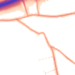Daytime road noise heatmap for GU10 1QF