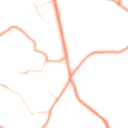 Daytime road noise heatmap for GU10 1RD