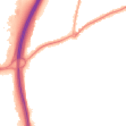 Night-time road noise heatmap for GU10 1YZ