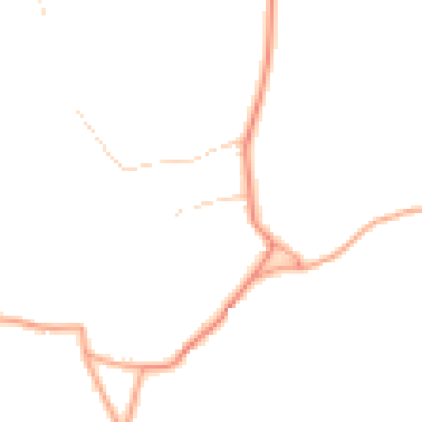 Daytime road noise heatmap for GU10 2AB