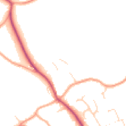 Daytime road noise heatmap for GU10 2JH