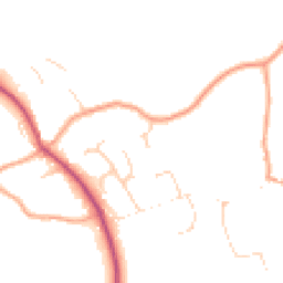 Daytime road noise heatmap for GU10 2JR