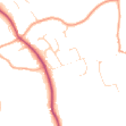 Daytime road noise heatmap for GU10 2PA