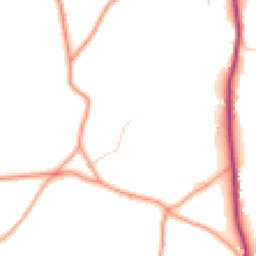 Daytime road noise heatmap for GU10 3AJ