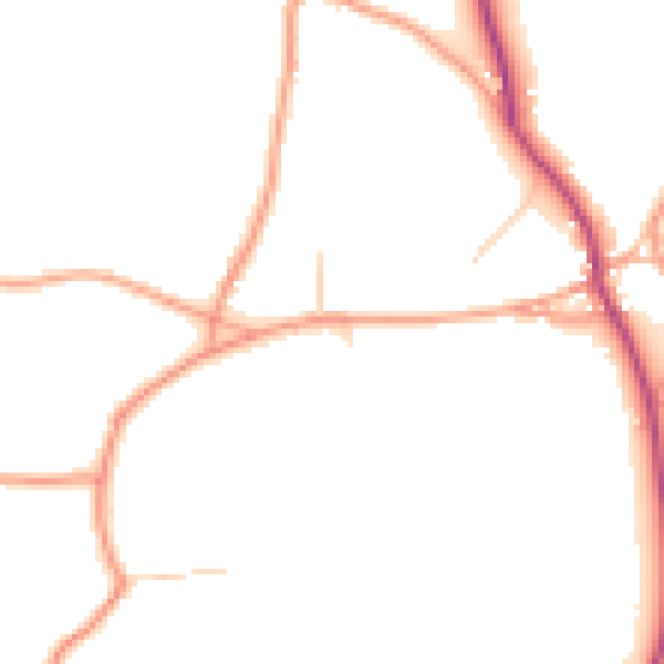 Daytime road noise heatmap for GU10 3BJ