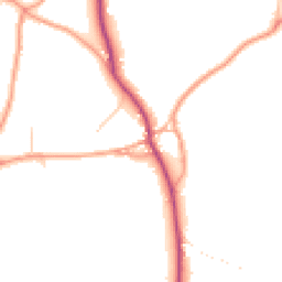 Daytime road noise heatmap for GU10 3DE