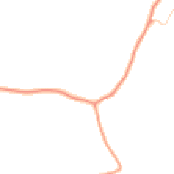 Daytime road noise heatmap for GU10 3EF