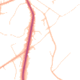 Daytime road noise heatmap for GU10 3HA