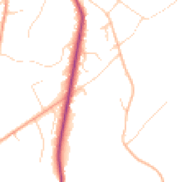 Daytime road noise heatmap for GU10 3HB