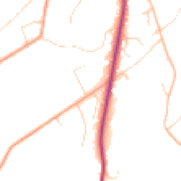 Daytime road noise heatmap for GU10 3HN