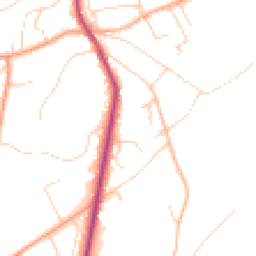 Daytime road noise heatmap for GU10 3JE