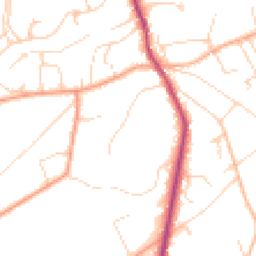Daytime road noise heatmap for GU10 3JH