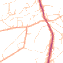 Daytime road noise heatmap for GU10 3JN