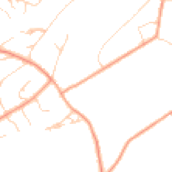 Daytime road noise heatmap for GU10 3JS