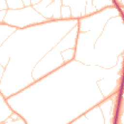 Daytime road noise heatmap for GU10 3JU
