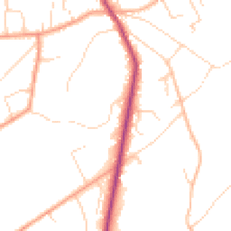 Daytime road noise heatmap for GU10 3JY