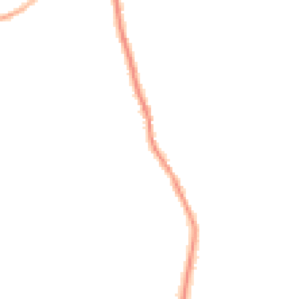 Night-time road noise heatmap for GU10 3LG
