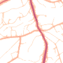 Daytime road noise heatmap for GU10 3LH