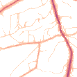 Daytime road noise heatmap for GU10 3LW
