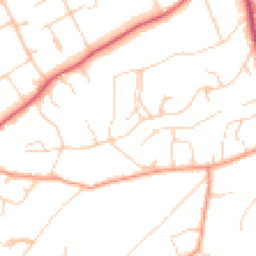 Daytime road noise heatmap for GU10 3ND