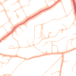 Daytime road noise heatmap for GU10 3NL
