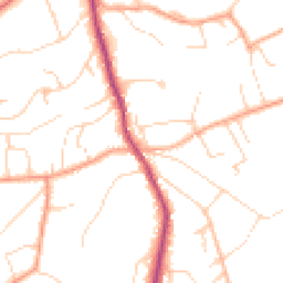 Daytime road noise heatmap for GU10 3PG