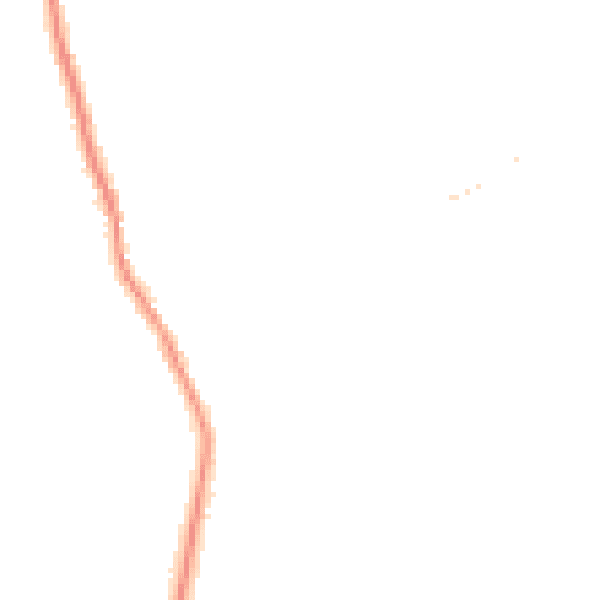 Night-time road noise heatmap for GU10 3PJ