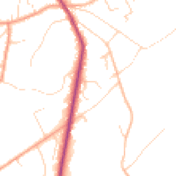 Daytime road noise heatmap for GU10 3QD