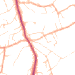 Daytime road noise heatmap for GU10 3QN