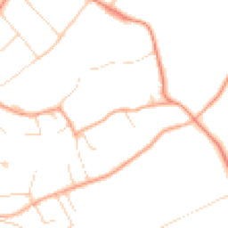 Daytime road noise heatmap for GU10 3QT