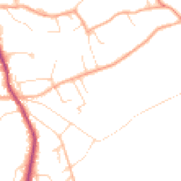 Daytime road noise heatmap for GU10 3RG