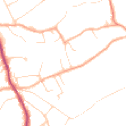 Daytime road noise heatmap for GU10 3RQ