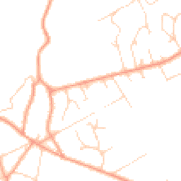 Daytime road noise heatmap for GU10 4AQ