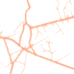 Daytime road noise heatmap for GU10 4BJ