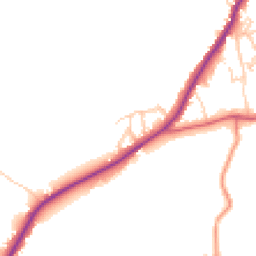 Daytime road noise heatmap for GU10 4BL