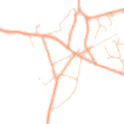 Daytime road noise heatmap for GU10 4BN