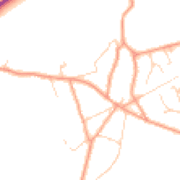 Daytime road noise heatmap for GU10 4BP