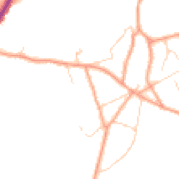Daytime road noise heatmap for GU10 4BW