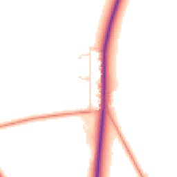 Daytime road noise heatmap for GU10 4BZ