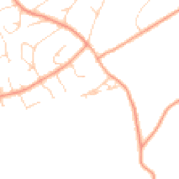 Daytime road noise heatmap for GU10 4DT
