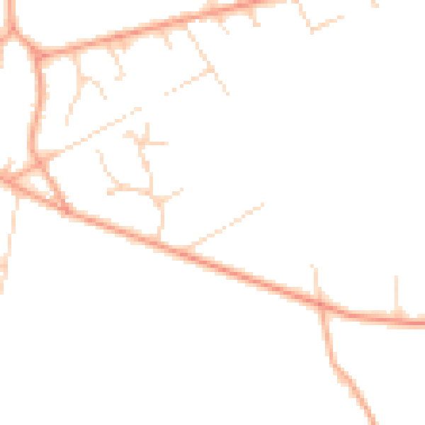 Daytime road noise heatmap for GU10 4DW