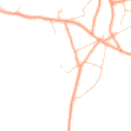 Daytime road noise heatmap for GU10 4EN