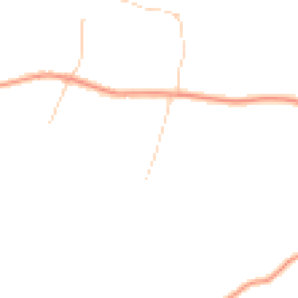 Daytime road noise heatmap for GU10 4HT