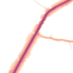 Daytime road noise heatmap for GU10 4JQ