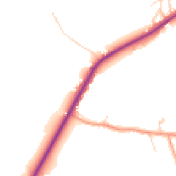 Daytime road noise heatmap for GU10 4JZ