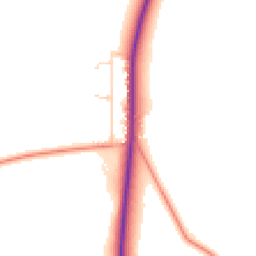 Daytime road noise heatmap for GU10 4LR